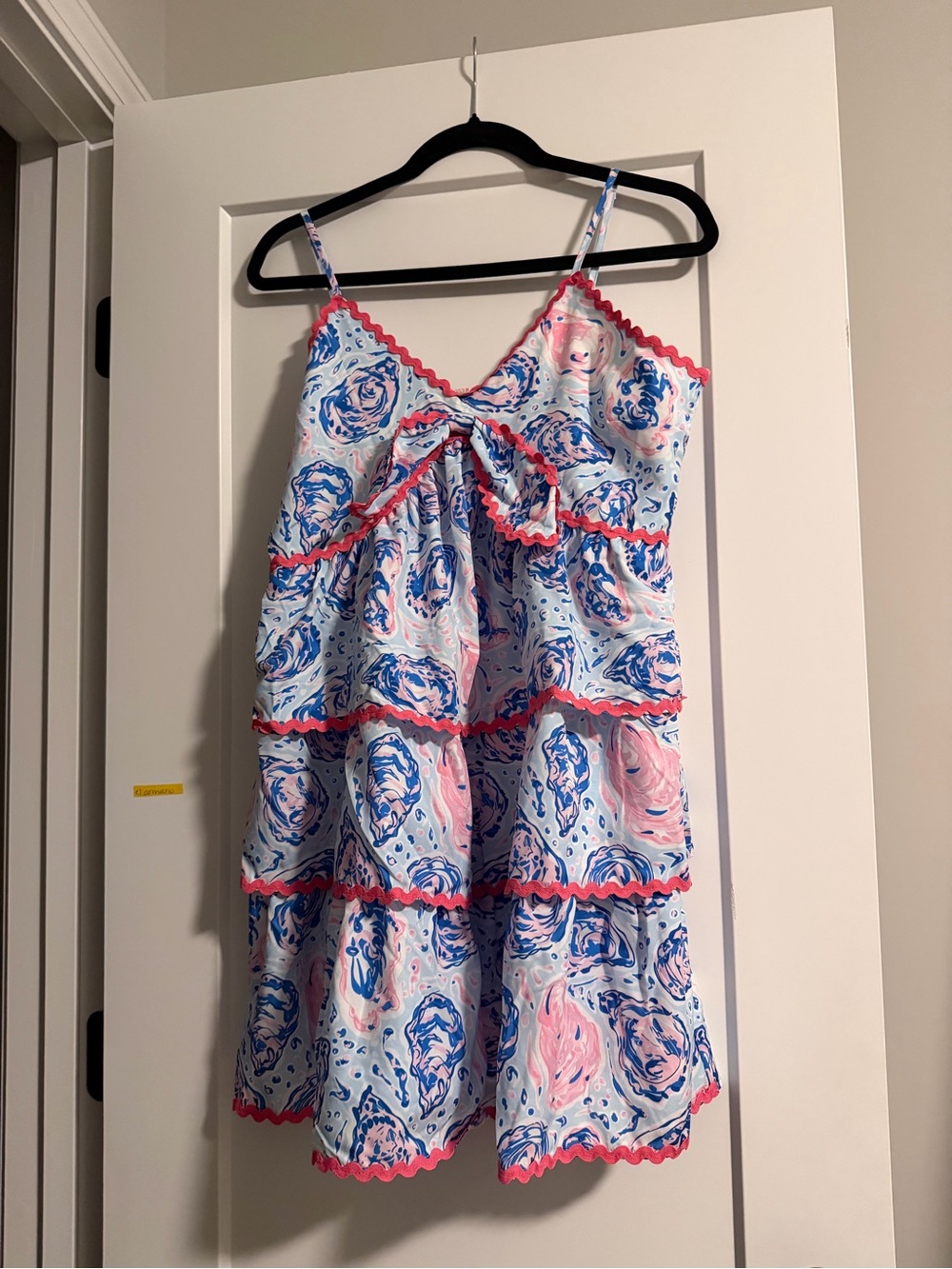 Simply Southern Blue and Pink Tiered Spaghetti-Strap Dress